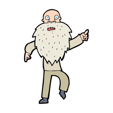 Çizgi film stresli ihtiyar.