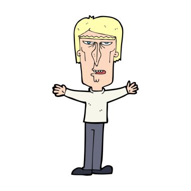 karikatür kızgın adam