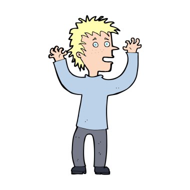 çizgi film heyecanlı çocuk