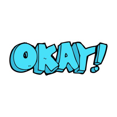 Tamam işareti karikatür