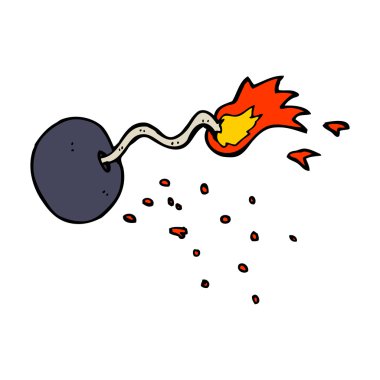 karikatür yuvarlak bombası