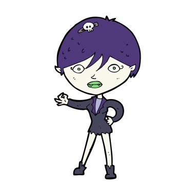 karikatür vampir kız