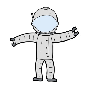 karikatür astronot
