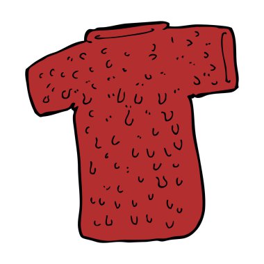 karikatür yünlü tee