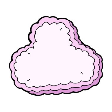 Dekoratif çizgi film bulut