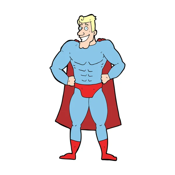 Süper kahraman karikatür — Stok Vektör