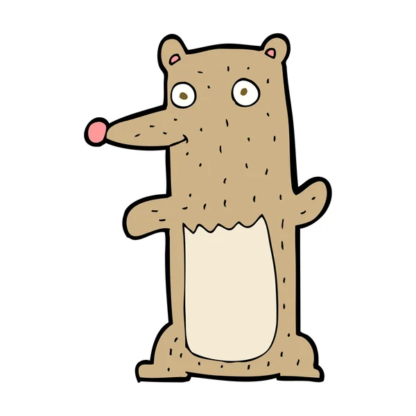 Divertido oso de dibujos animados — Vector de stock