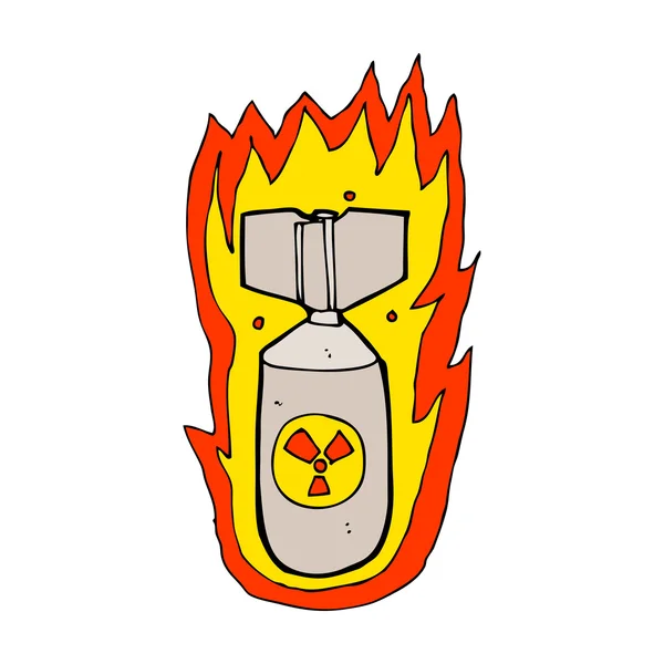 Dibujos animados bomba de llama — Vector de stock