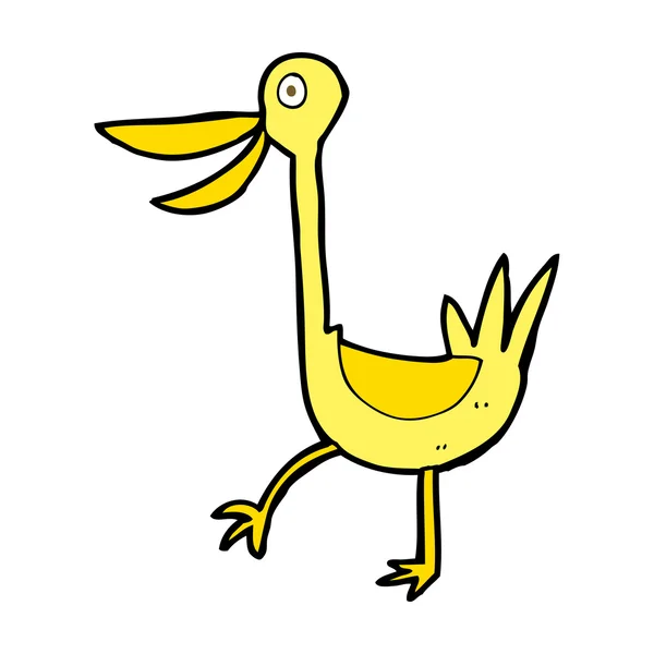 Divertido pato de dibujos animados — Vector de stock