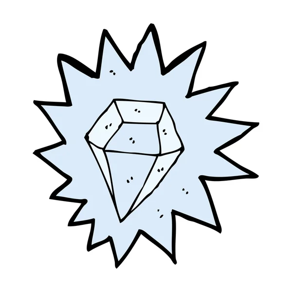 Cartoon huge diamond — Stock Vector