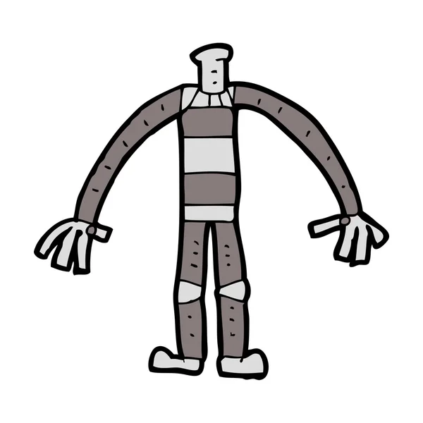 Corps robot dessin animé (mélanger et assortir les dessins animés ou ajouter sa propre tête photo — Image vectorielle