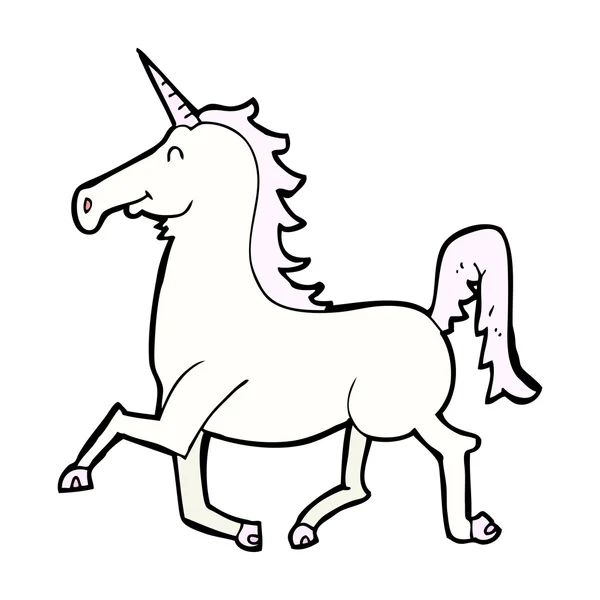 Kartun unicorn - Stok Vektor