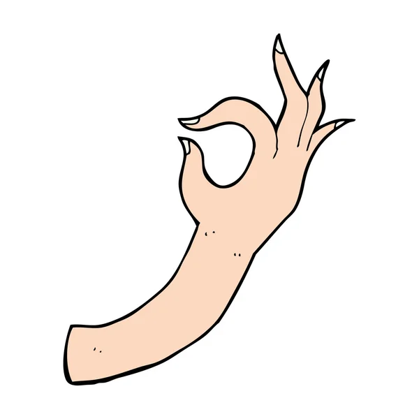 Cartoon hand symbool — Stockvector