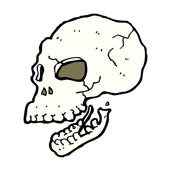 Calavera espeluznante de dibujos animados — Vector de stock