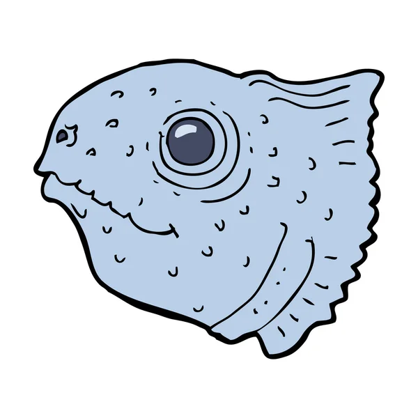 Cabeza de pescado de dibujos animados — Vector de stock