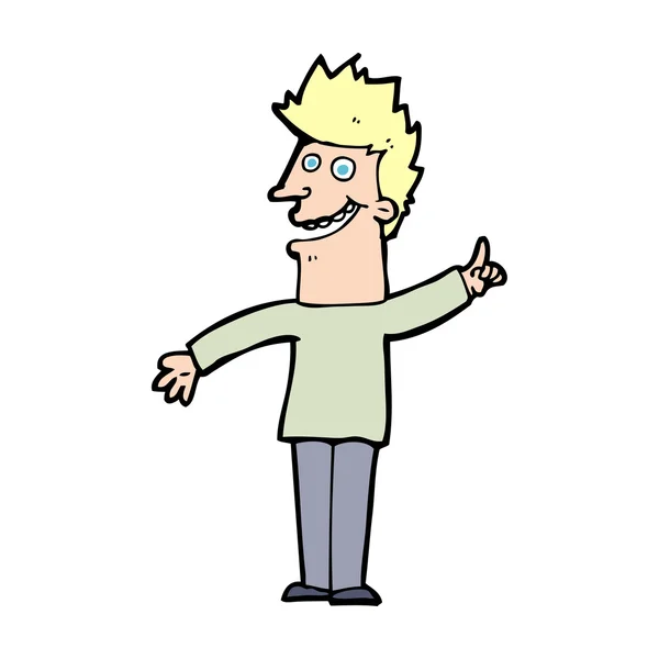 Cartoon gelukkig man — Stockvector