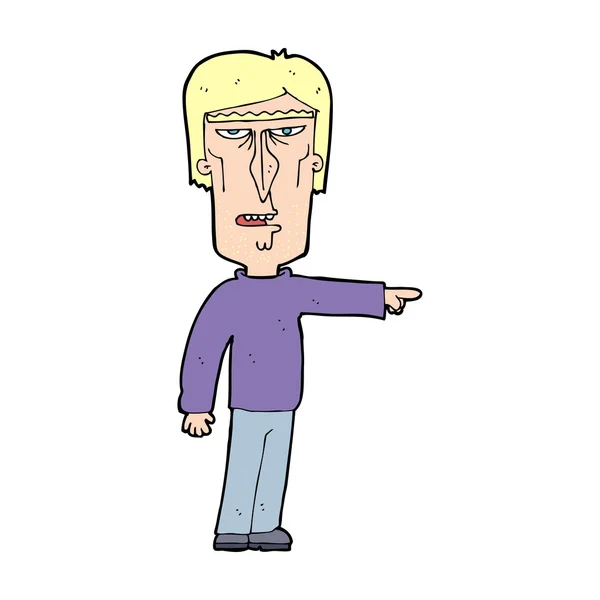 Cartoon aanwijsapparaat man — Stockvector