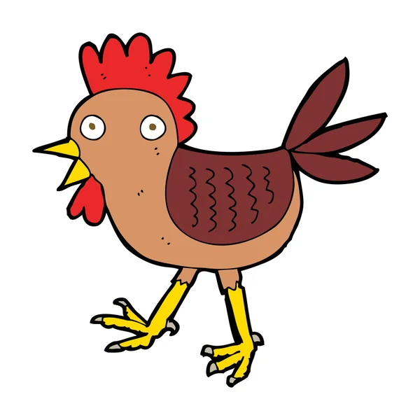 Divertido pollo de dibujos animados — Archivo Imágenes Vectoriales