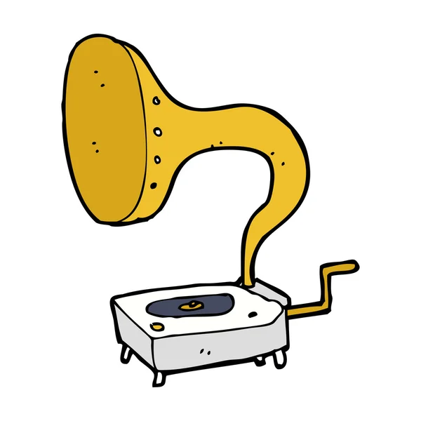 Cartoon grammophone — Stockvector