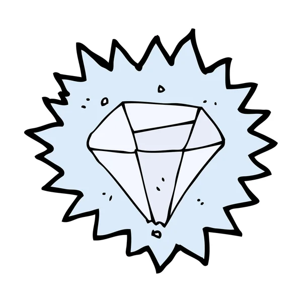 Diamante de dibujos animados — Vector de stock