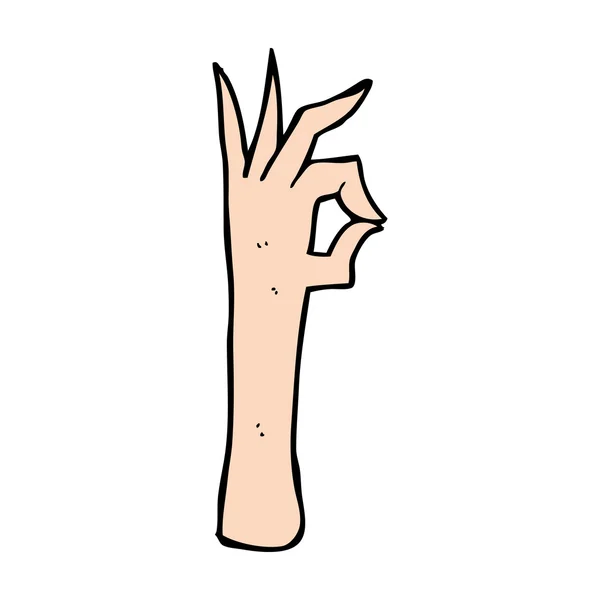 Karikatur okay Handbewegung — Stockvektor