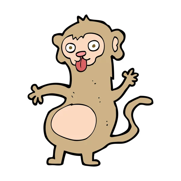 Funny cartoon monkey — Stock Vector