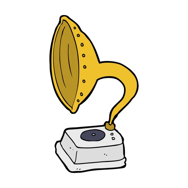 Cartoon fonograaf — Stockvector