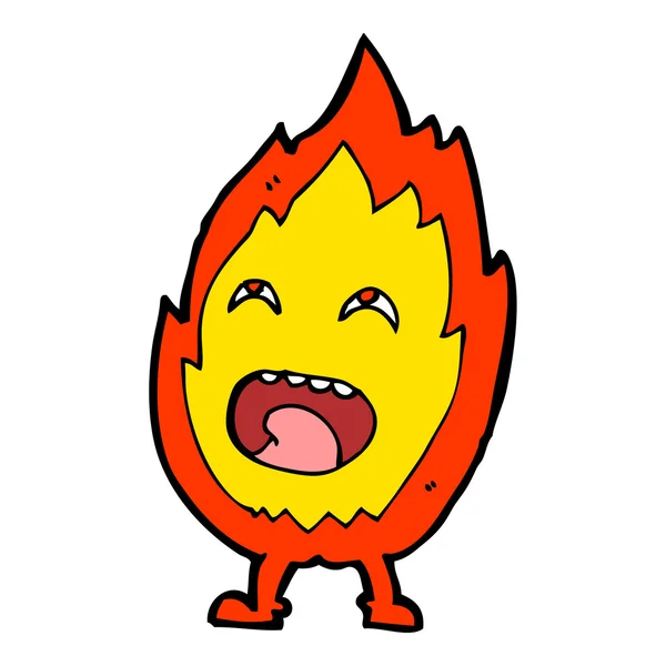 Cartoon flame character — Stock Vector