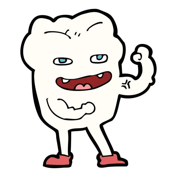 건강 한 치아를 가진 만화 — 스톡 벡터