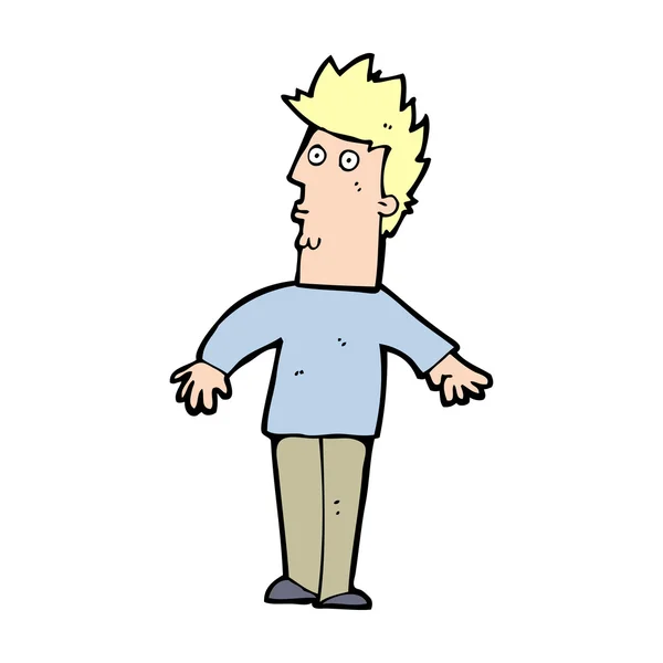 Cartoon verrast man — Stockvector