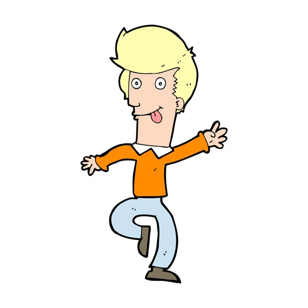 Uomo cartone animato ballare — Vettoriale Stock