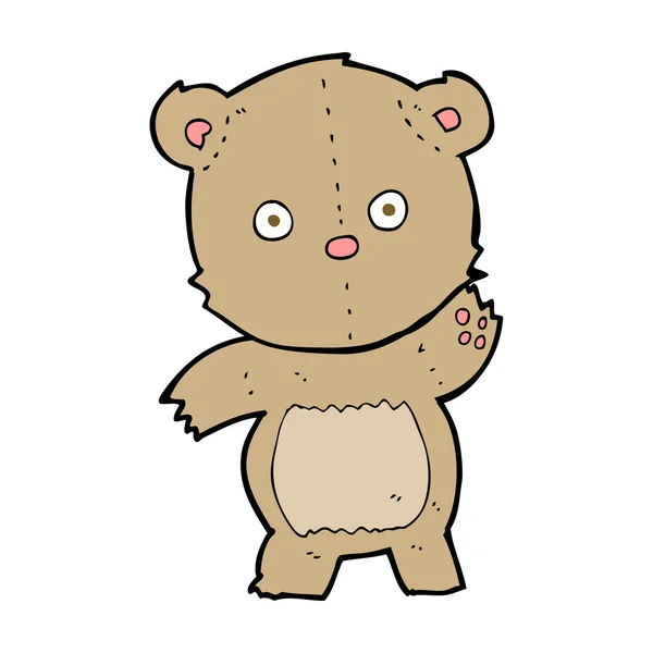 Urso de pelúcia dos desenhos animados — Vetor de Stock