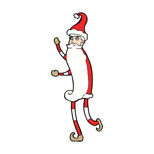 Cartoon skinny santa — Stock Vector