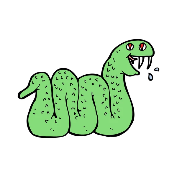 Serpiente de dibujos animados — Vector de stock