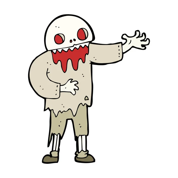 Cartoon spooky zombie — Stock vektor