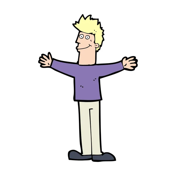 Cartoon lycklig man — Stock vektor