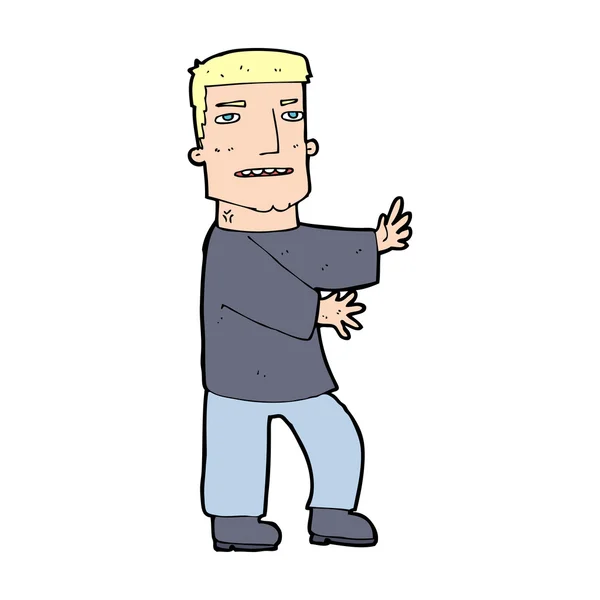 Hombre de dibujos animados gesto — Vector de stock