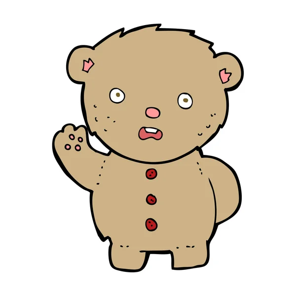 Dibujos animados oso de peluche infeliz — Archivo Imágenes Vectoriales