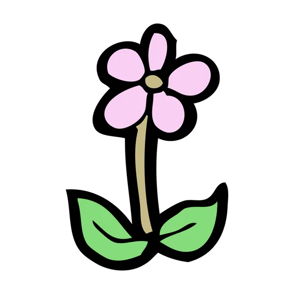 Flor de dibujos animados — Vector de stock