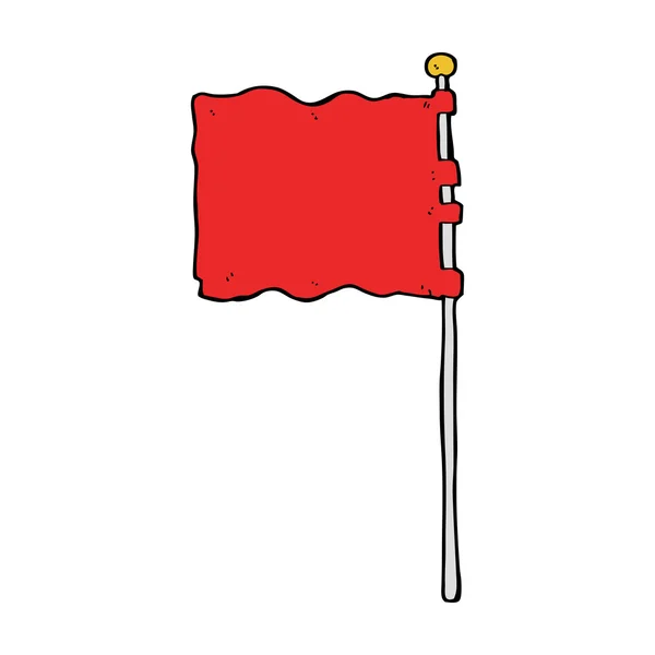 Karikaturist schwenkt Flagge — Stockvektor