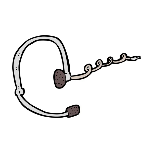 Auriculares de centro de llamadas de dibujos animados — Archivo Imágenes Vectoriales