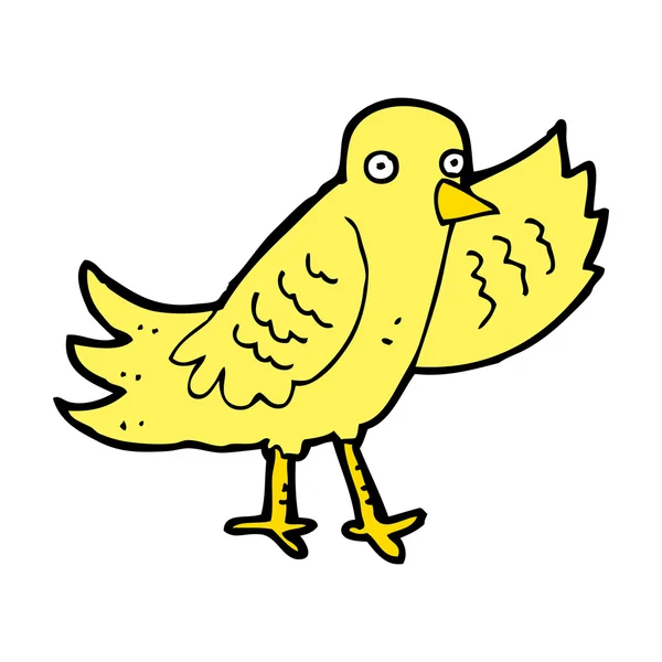 Dibujos animados agitando pájaro — Vector de stock