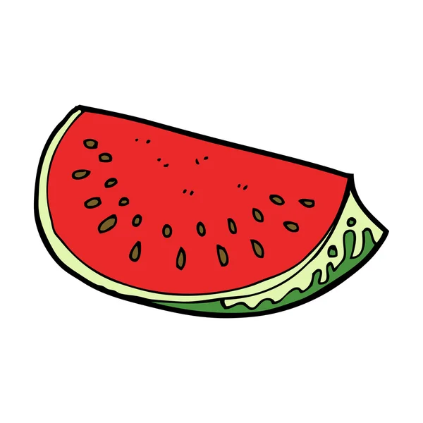 Cartoon-Wassermelonenscheibe — Stockvektor