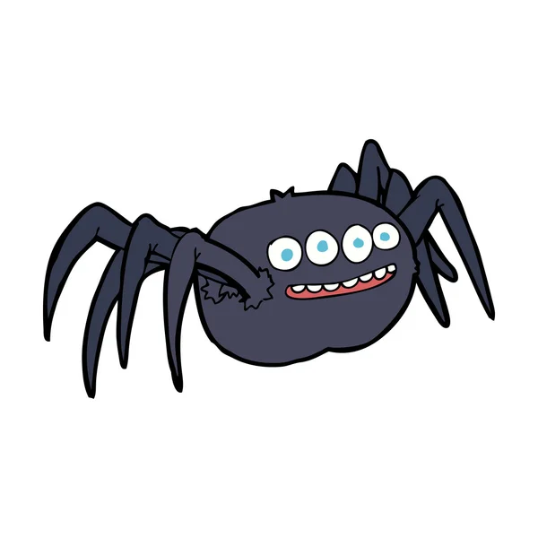 Cartoon spooky spider — Stock Vector