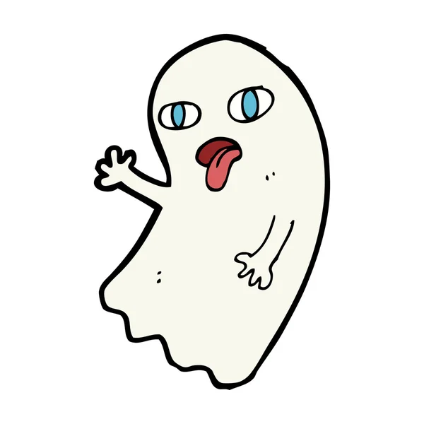 Funny cartoon ghost — Stock Vector