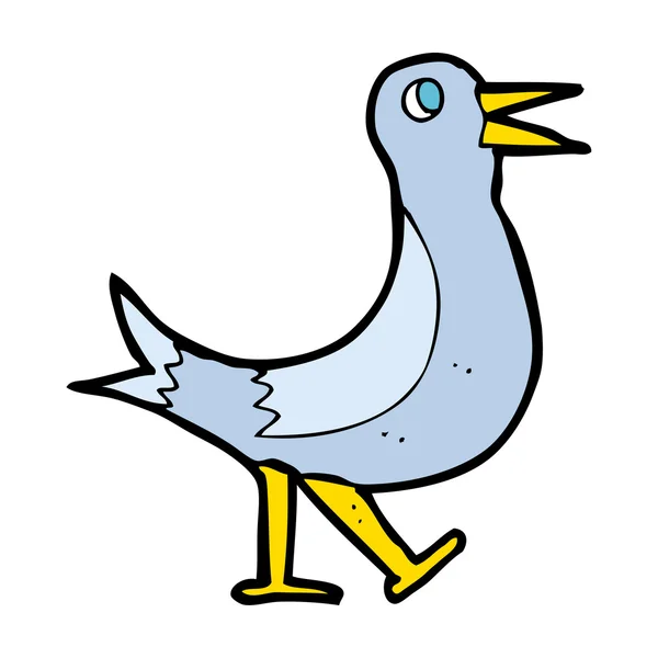Dessin animé marchant oiseau — Image vectorielle