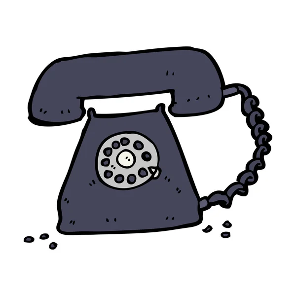 Karikatür retro telefon — Stok Vektör