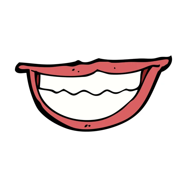 Χαμογελώντας στόμα κινουμένων σχεδίων — Διανυσματικό Αρχείο