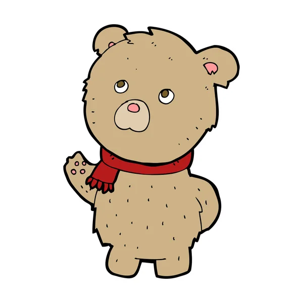 Osito de peluche de dibujos animados — Vector de stock