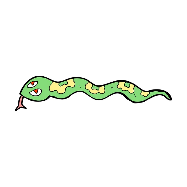 Rajzfilm sziszegő kígyó — Stock Vector